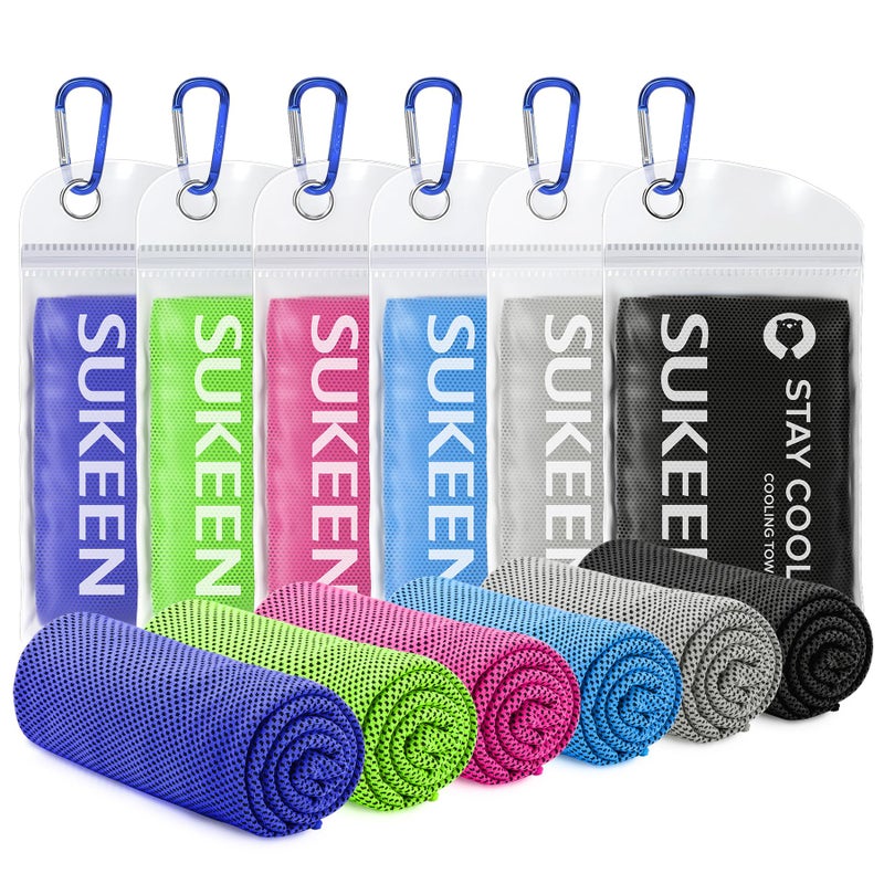 Sukeen Sukoon Cooling Towel - Bulk Chilly Ice Towel (40"x12"), Soft Microfiber for Yoga, Sport, Running, Gym, Camping & More Activities - Image 1